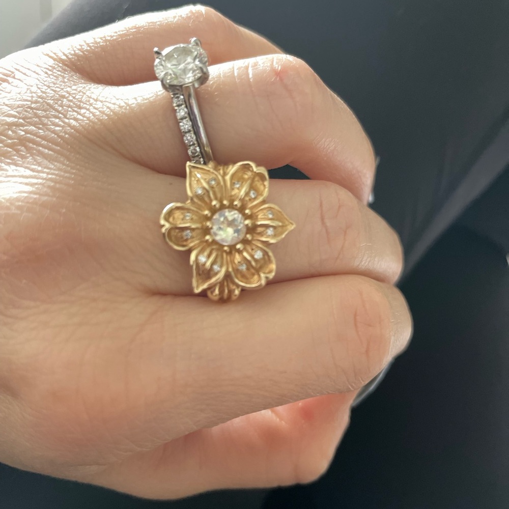 🚫SOLD🚫 Logan Hollowell Lotus Ring with Premium Moonstone